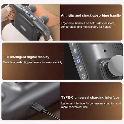 Handheld Full Body Massager 4-Head Massage Gun