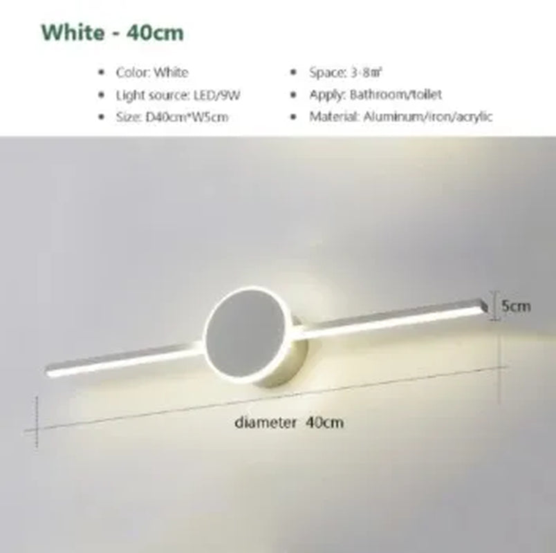 Modern LED Wall Lamps White Black Mirror Headlights Base Decor Walls Sconce for Bathroom Bedroom Living Room Indoor Lighting