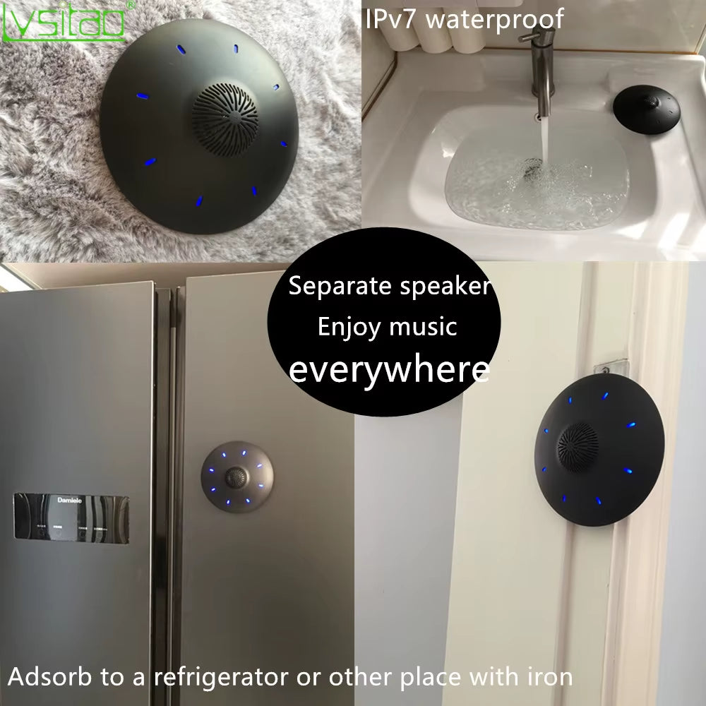 Magnetic Suspension Levitating Led Table Lamp with UFO Speaker Bluetooth Surround Sound BT Speaker Creative Gifts Night Lights