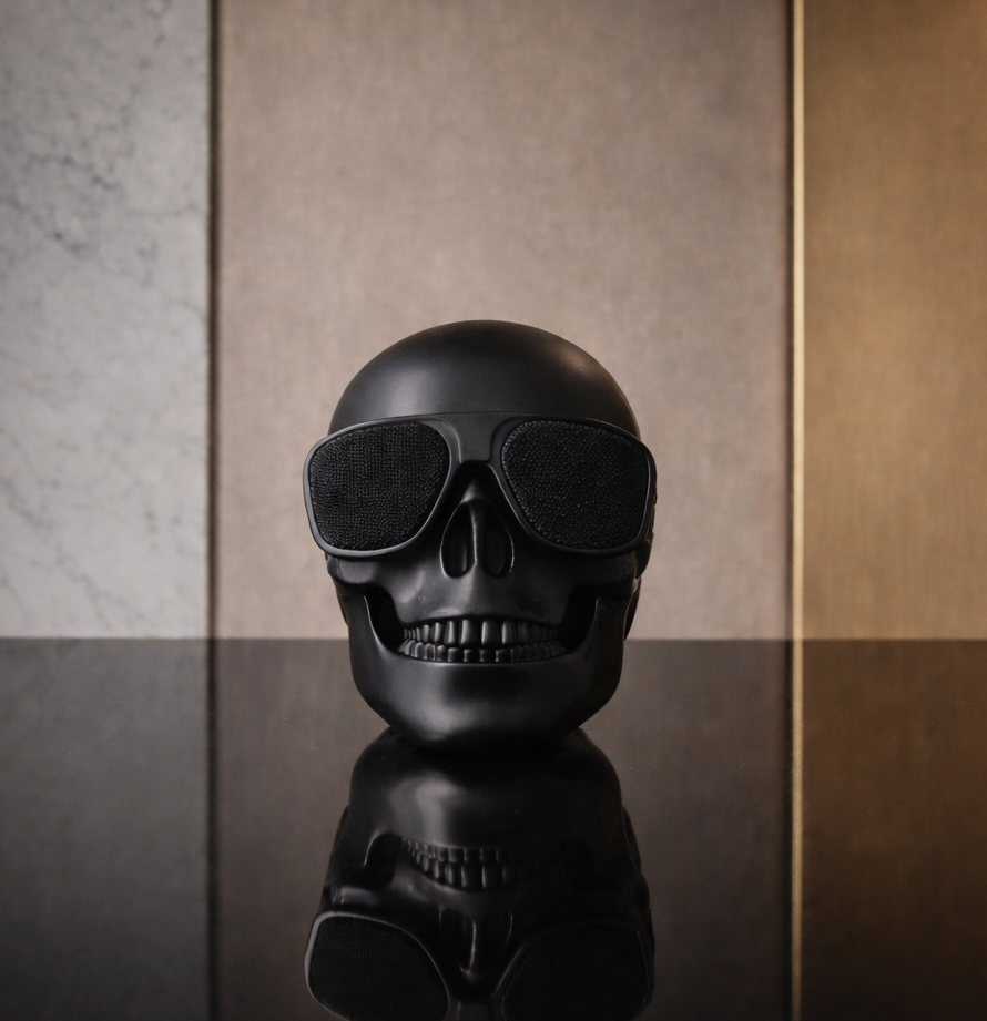 Skull Head Speaker Portable Mini Bluetooth-Compatible Wireless HD Stereo Speakers Skull Head Subwoofer Creative Home Ornament