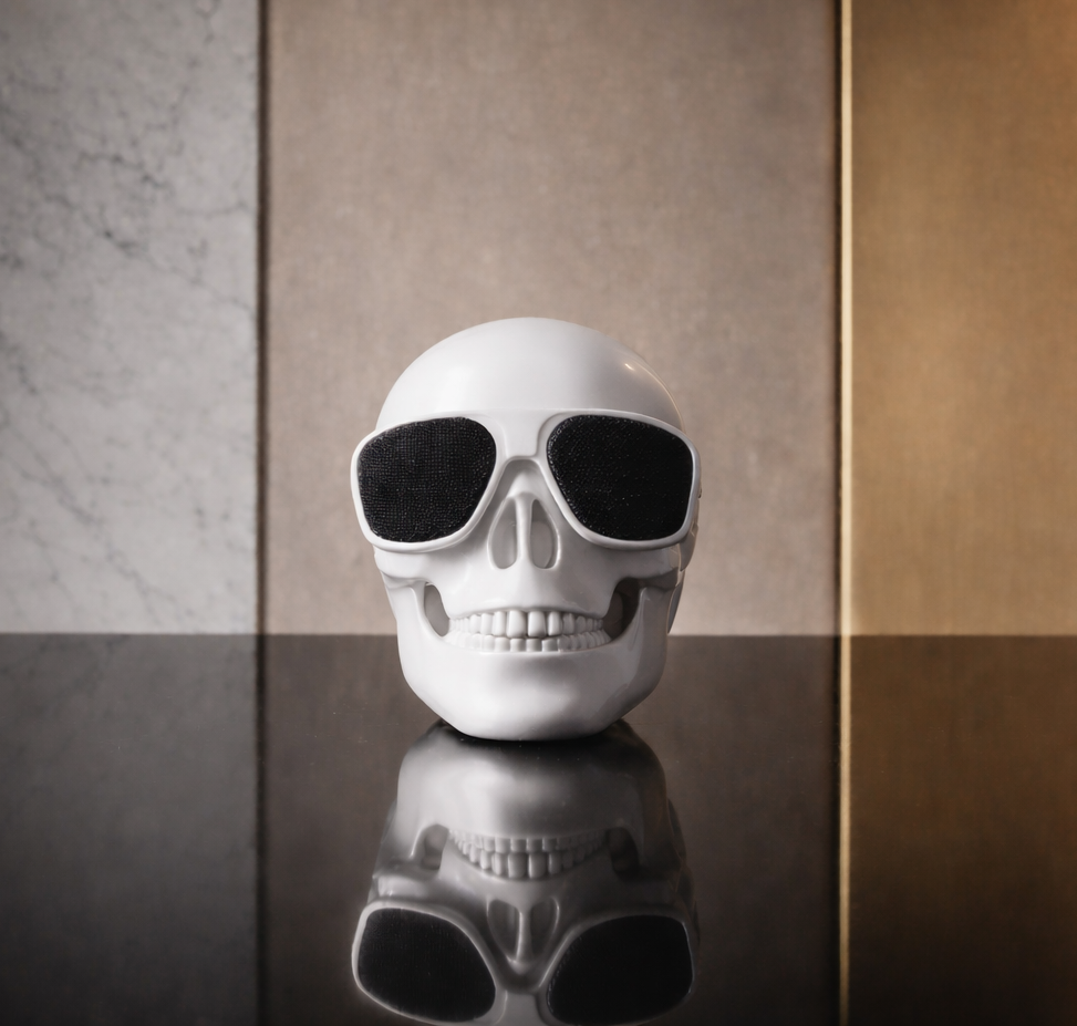 Skull Head Speaker Portable Mini Bluetooth-Compatible Wireless HD Stereo Speakers Skull Head Subwoofer Creative Home Ornament