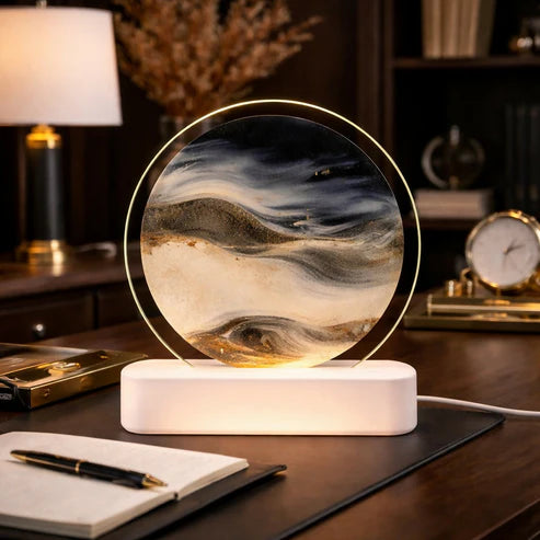 Grey Moving Sand Art Lamp