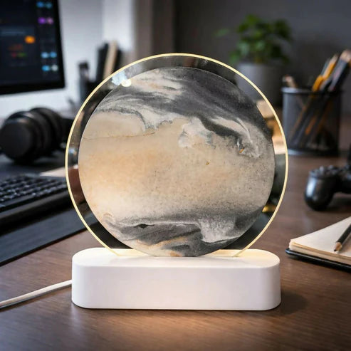 Grey Moving Sand Art Lamp