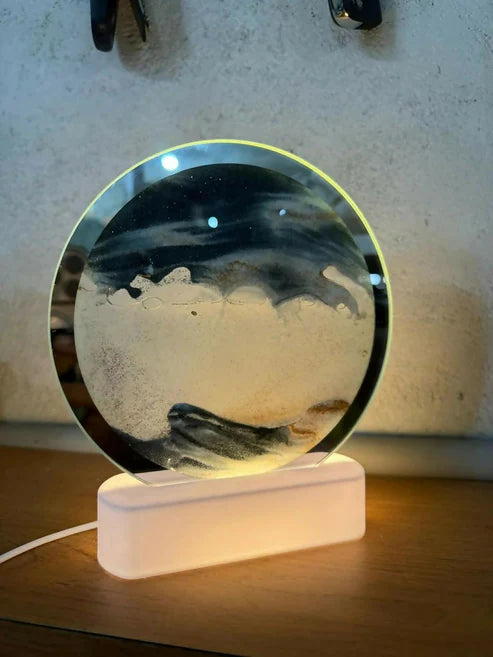 Grey Moving Sand Art Lamp