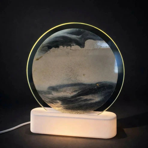 Grey Moving Sand Art Lamp